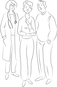 Hypothetical care team for patient with anemia in myelodysplastic syndromes (MDS)