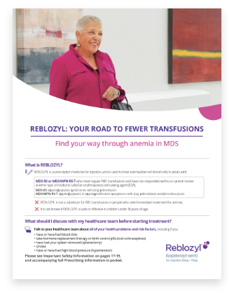 REBLOZYL® (luspatercept-aamt) patient brochure